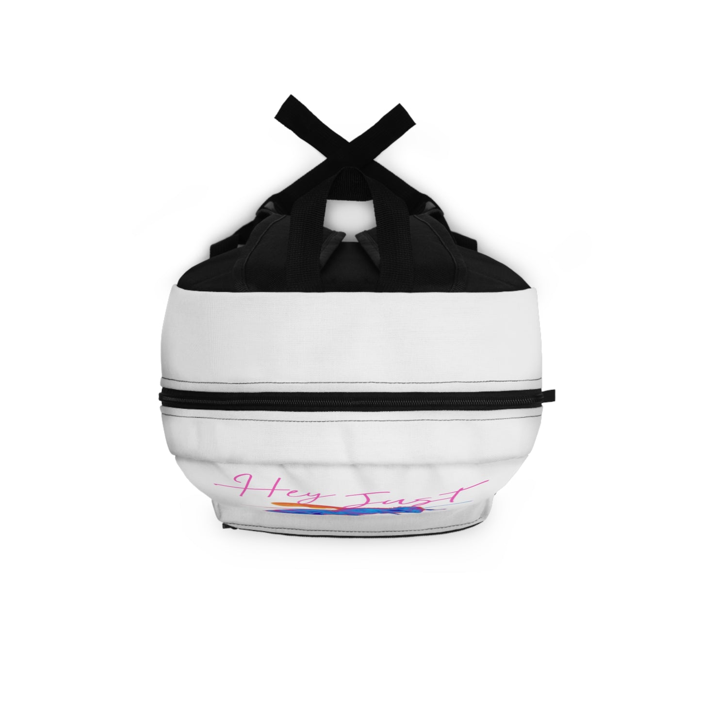 Hey Just Bee (Neon) White Backpack