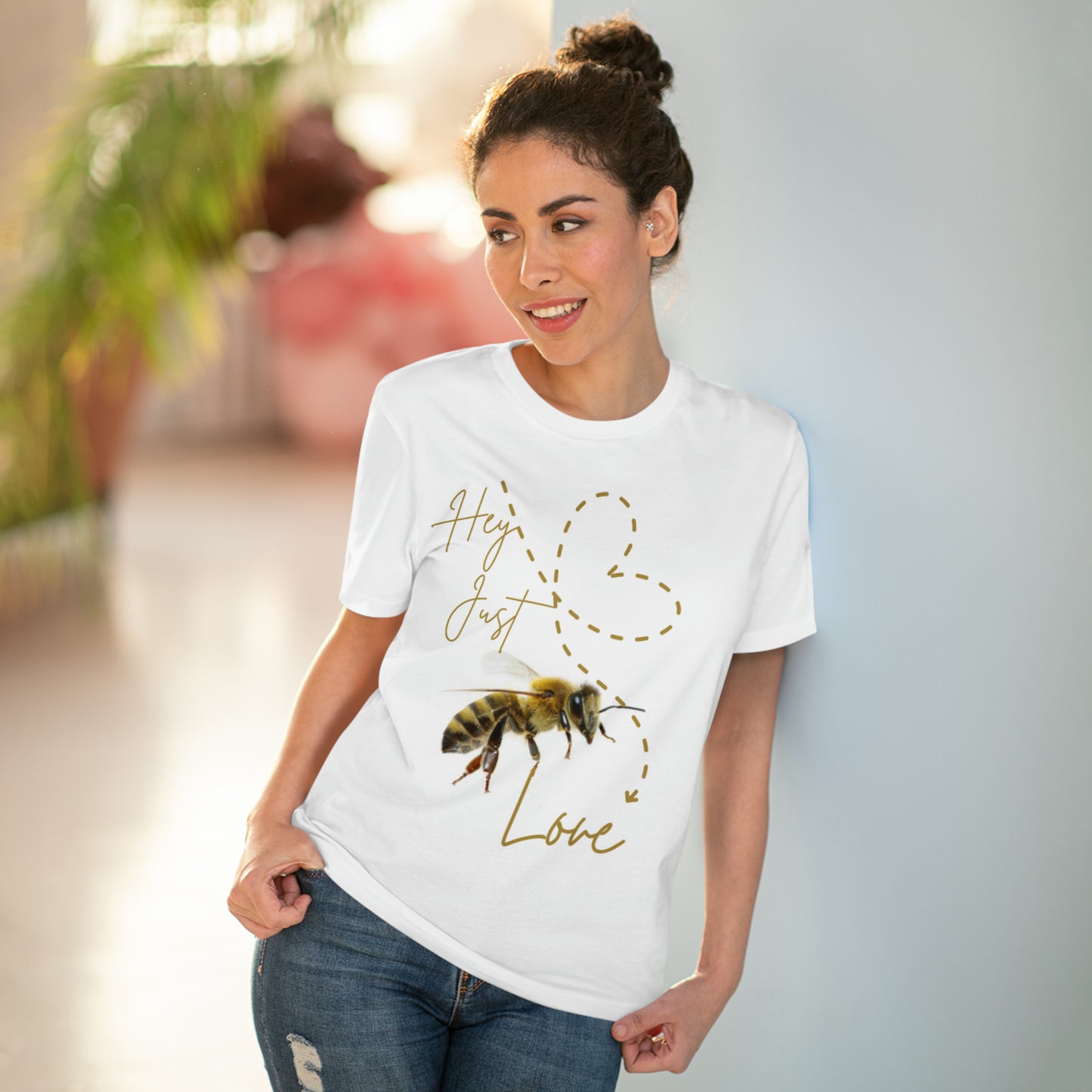 Organic Hey Just Bee Love T-shirt
