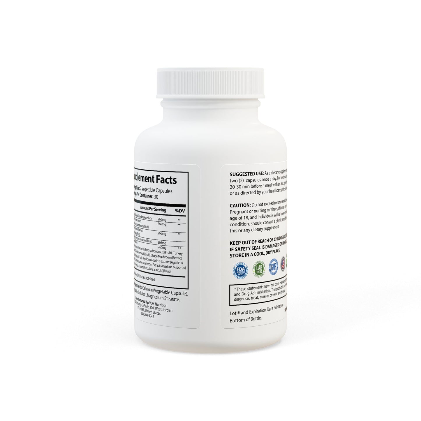 Bee Shroomin' 9 Mushroom Blend Supplement (60 Capsules)