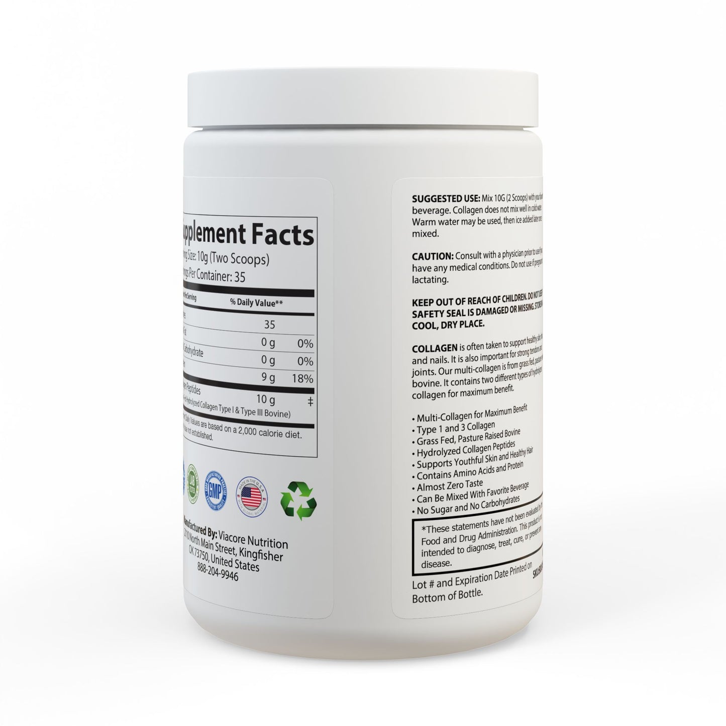 Bee Gut Strong Collagen Peptides Type I & III Supplement (350g, 12.3oz)