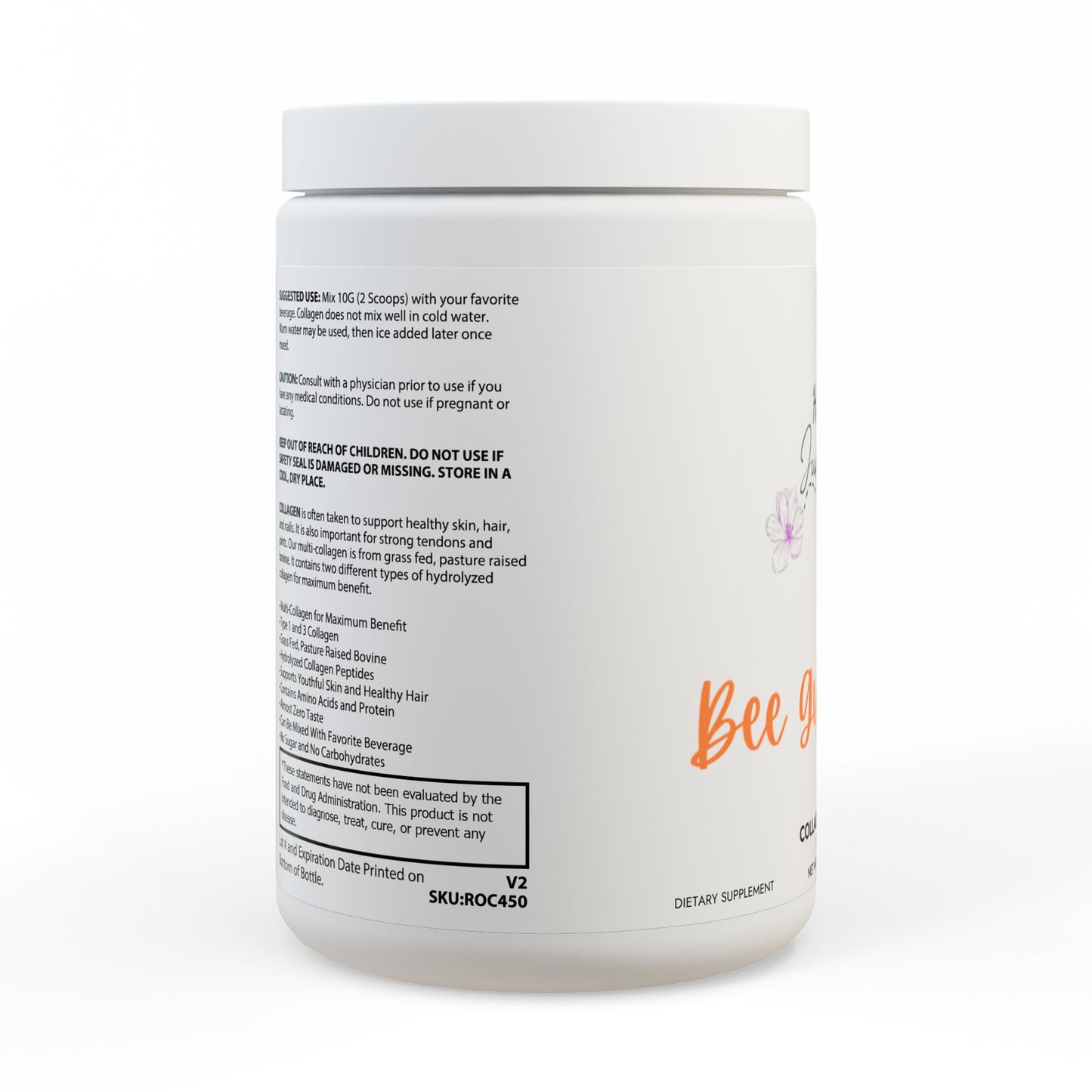 Bee Gut Strong Collagen Peptides Type I & III Supplement (350g, 12.3oz)