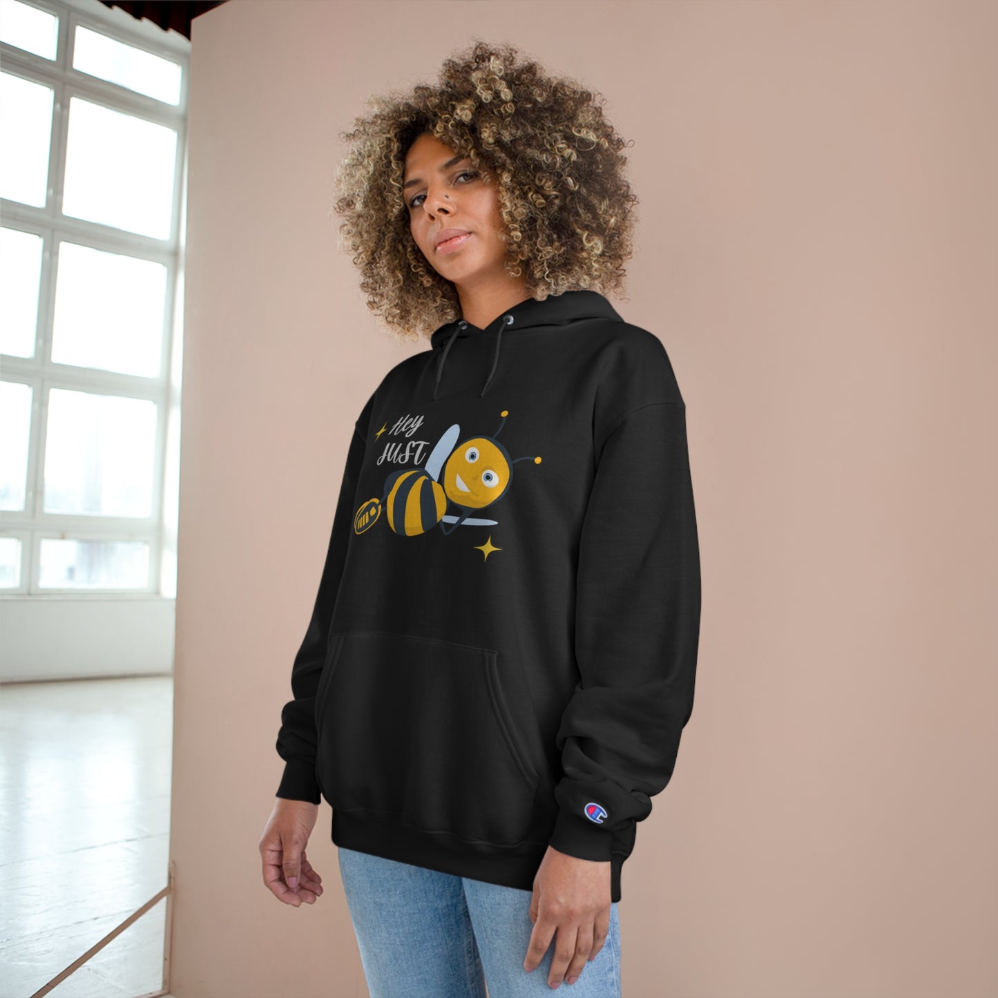 Hey Just Bee Original Champion Hoodie