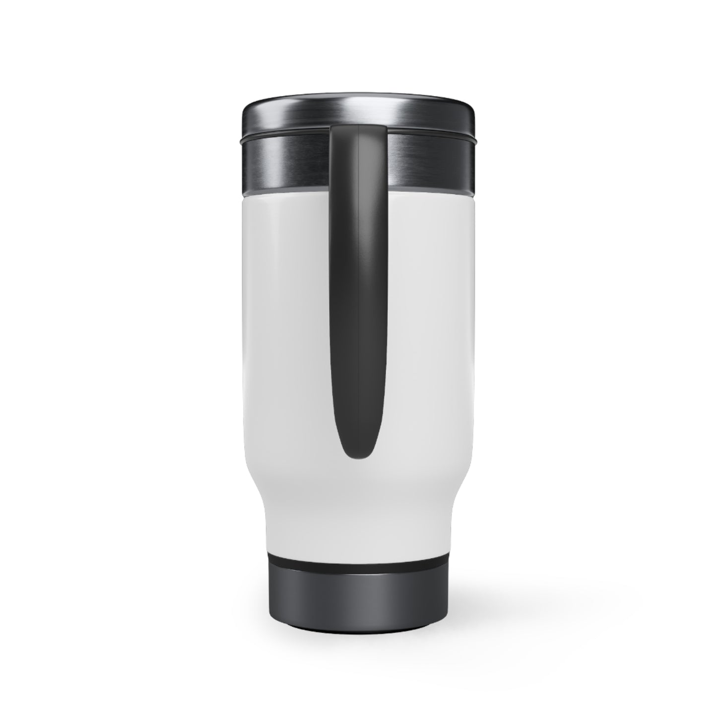 Hey Just Bee (Neon)-Stainless Steel Travel Mug with Handle, 14oz