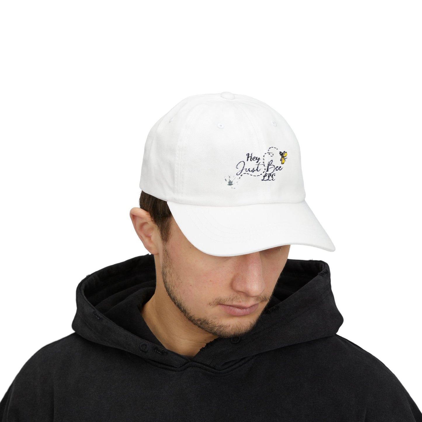 Dad Cap - Hey Just Bee Logo