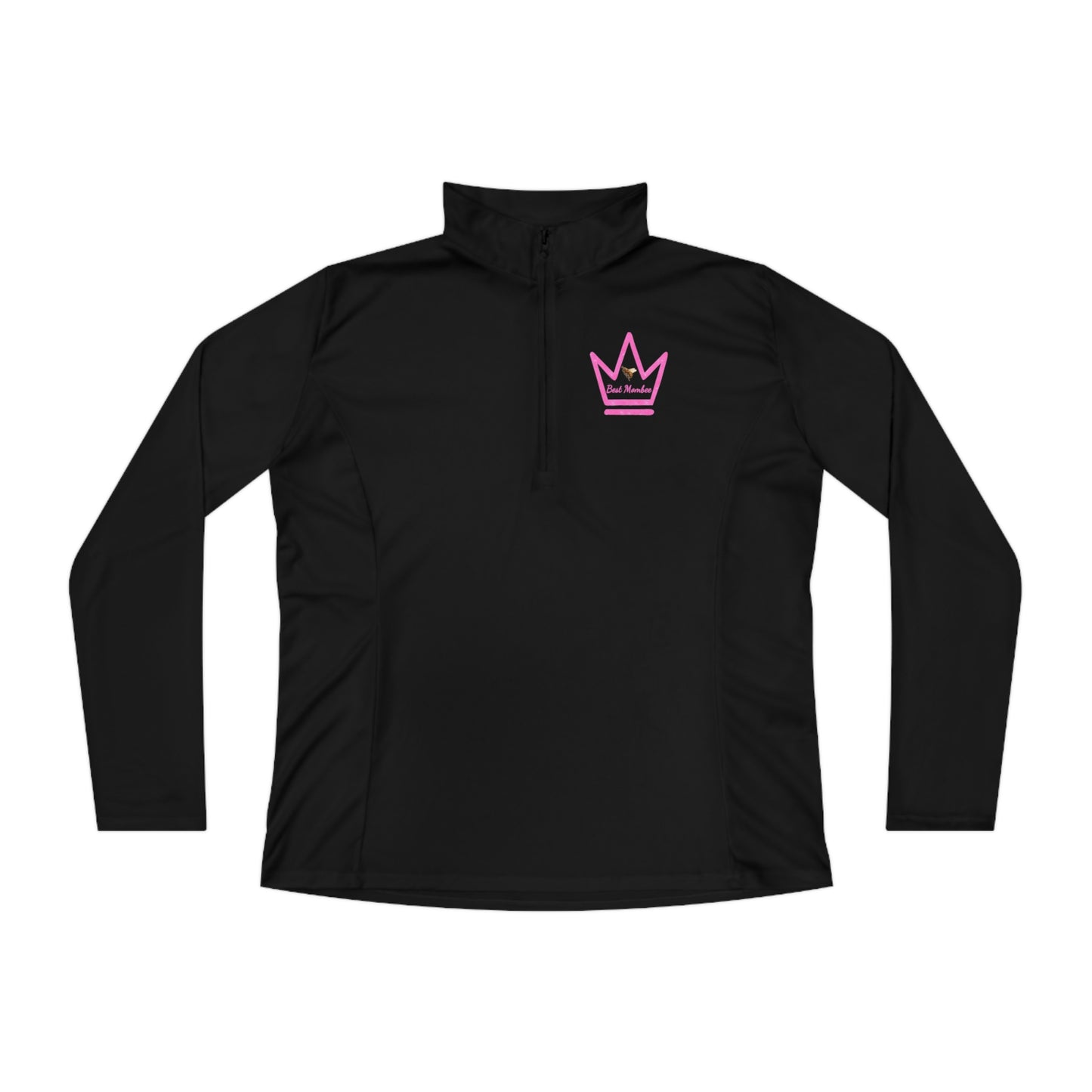 Best Mombee Ladies Quarter-Zip Pullover (Pink)