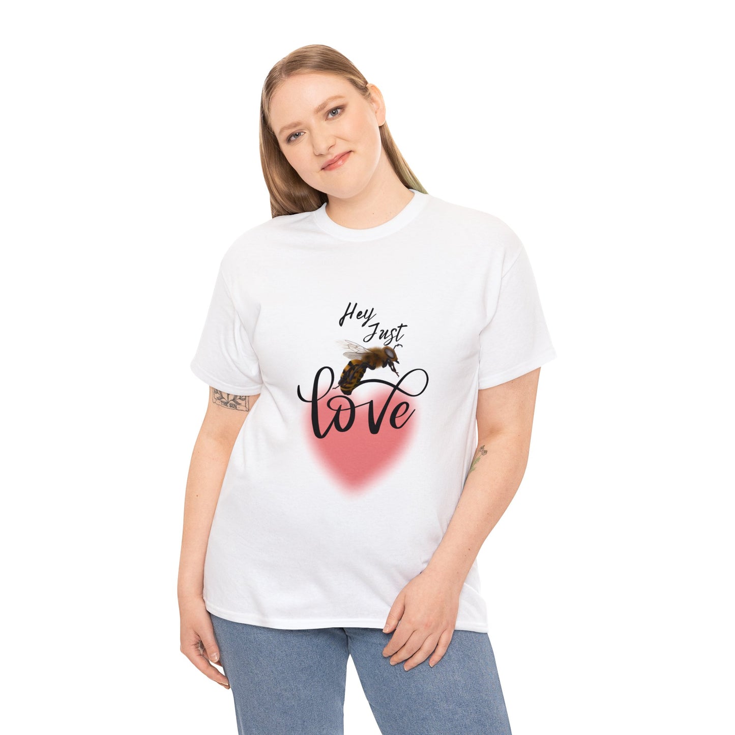 Hey Just Bee Love Heavy Cotton Tee