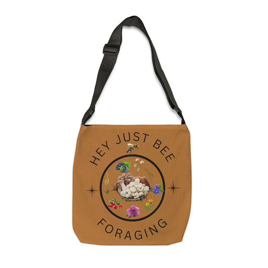 Hey Just Bee Foraging Adjustable Tote Bag