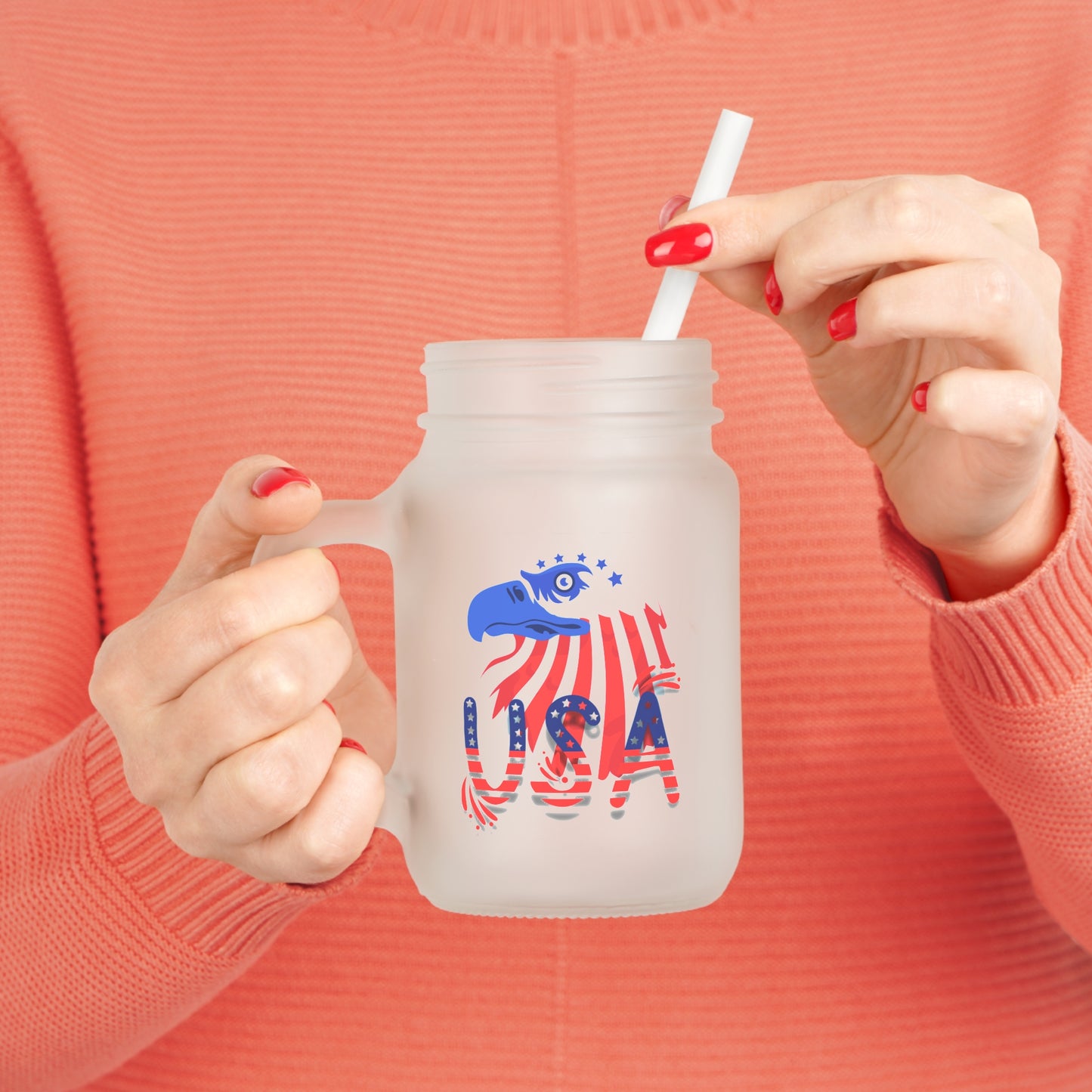 Patriotic 'Good Old Days' Mason Jar — Vintage Americana Drinkware