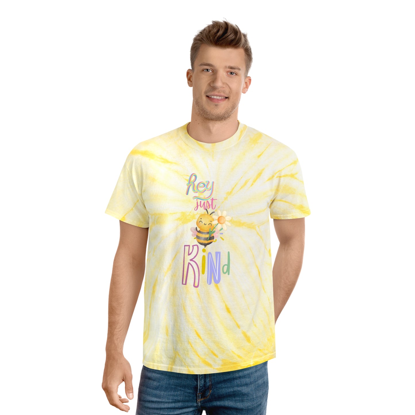 Hey Just Bee Kind Tie-Dye Tee, Cyclone