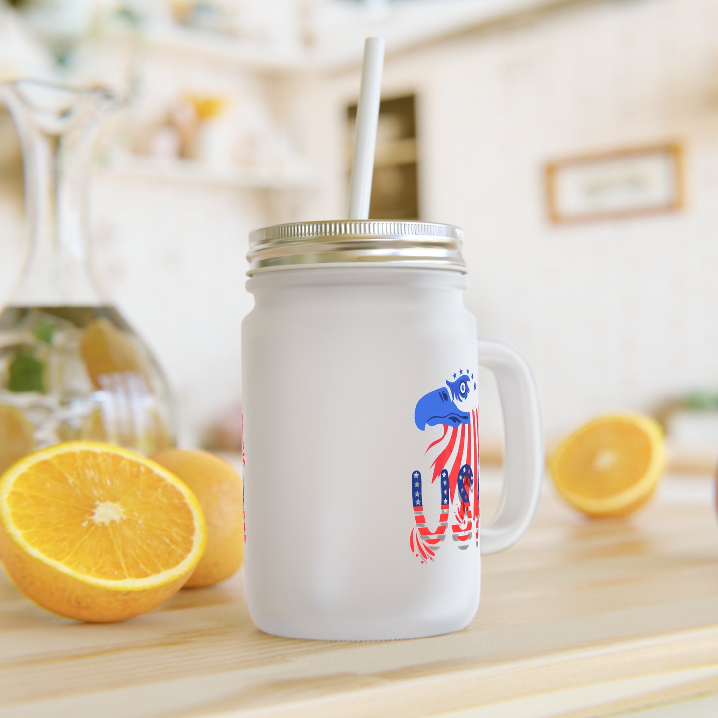 Patriotic 'Good Old Days' Mason Jar — Vintage Americana Drinkware