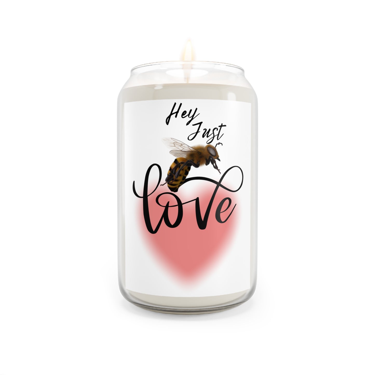 Hey Just Bee Love-Large Eco-Friendly Scented Candle, 13.75oz