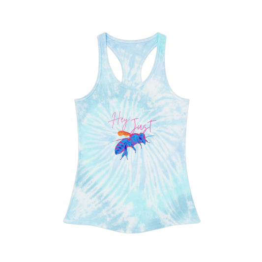 Hey Just Bee(Neon)Tye Dye Racerback Tank Top