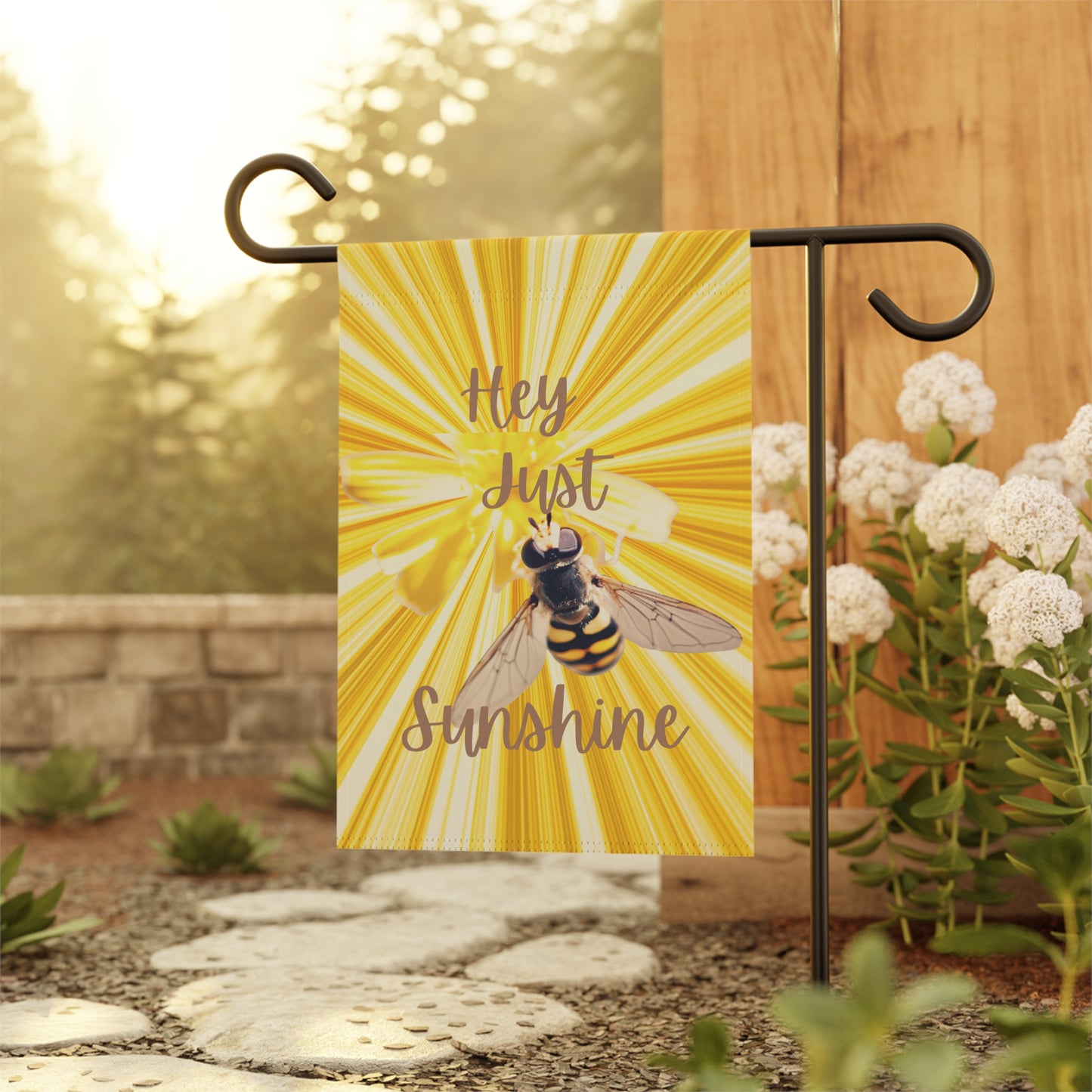 Hey Just Bee Sunshine Garden & House Banner