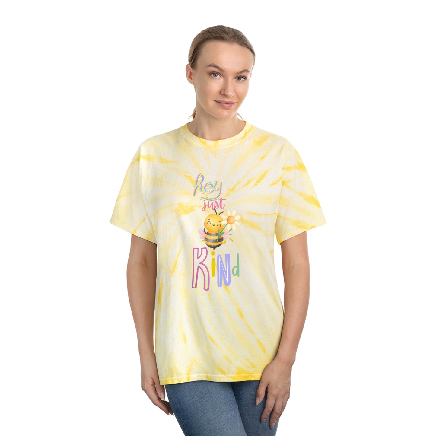 Hey Just Bee Kind Tie-Dye Tee, Cyclone