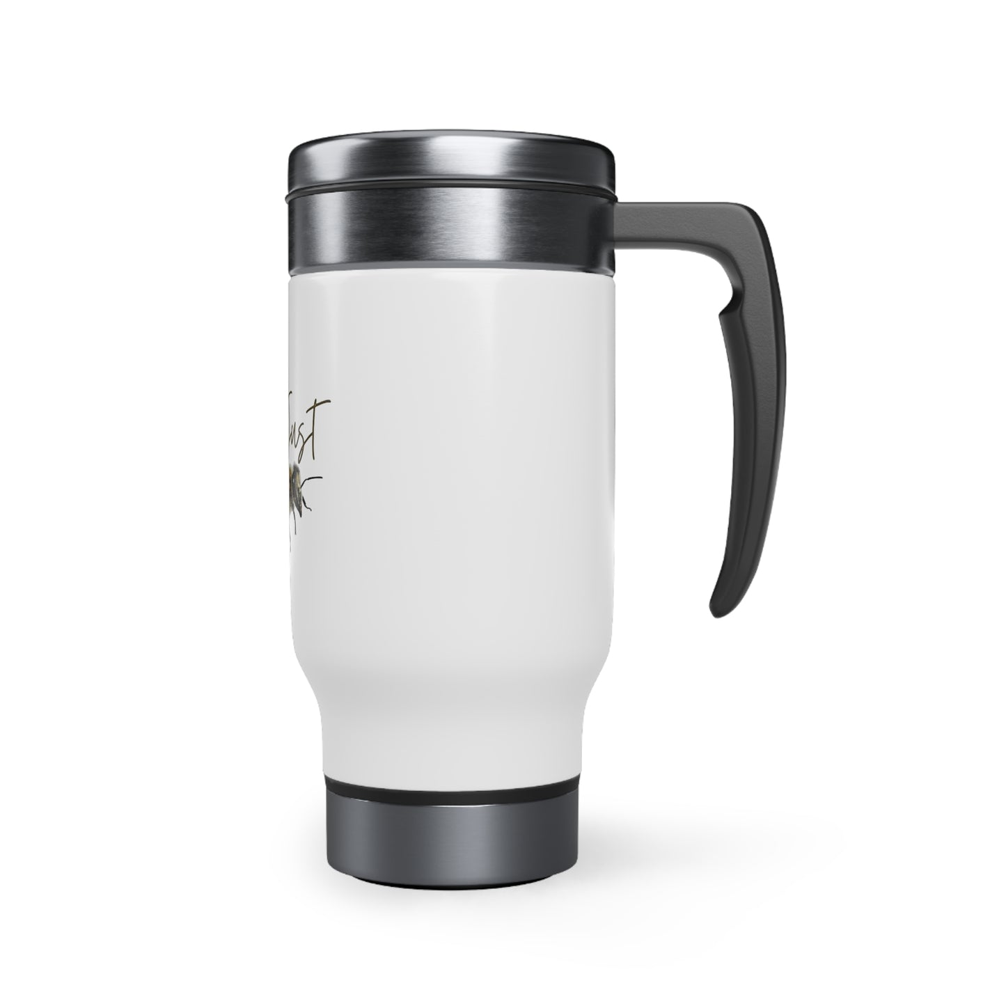 Hey Just Bee Stainless Steel Travel Mug with Handle, 14oz