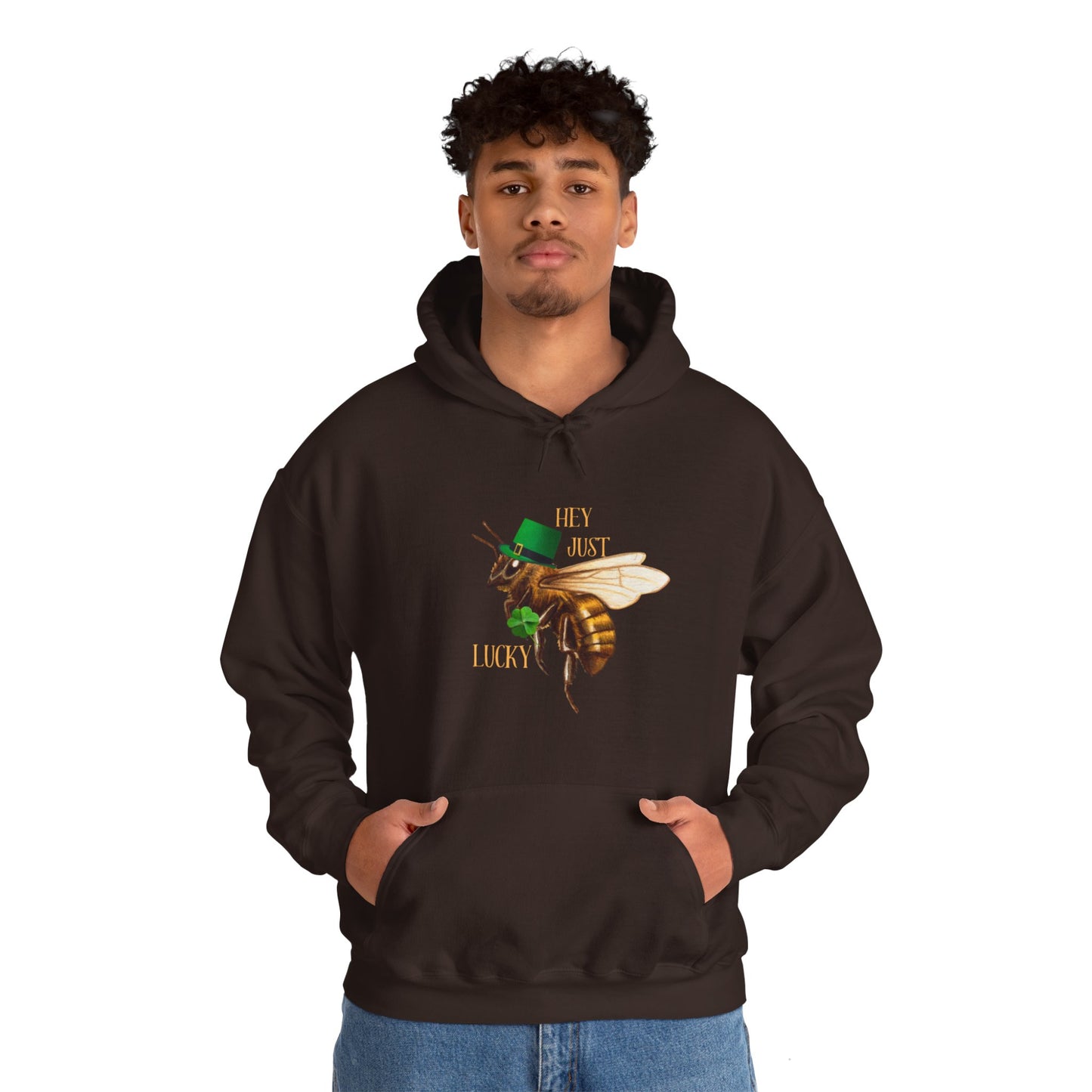 Hey Just Bee Lucky Couples Heavy Blend™ Hooded Sweatshirt
