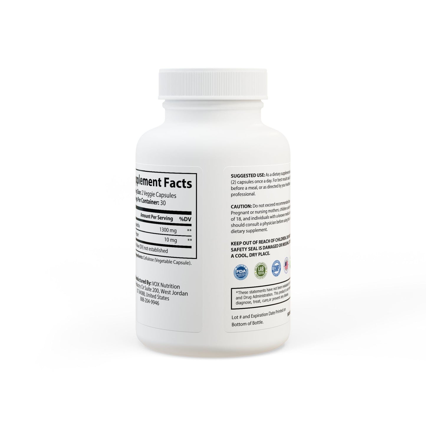 Bee Rested-Ashwagandha and Black Pepper Supplement (60 capsules)
