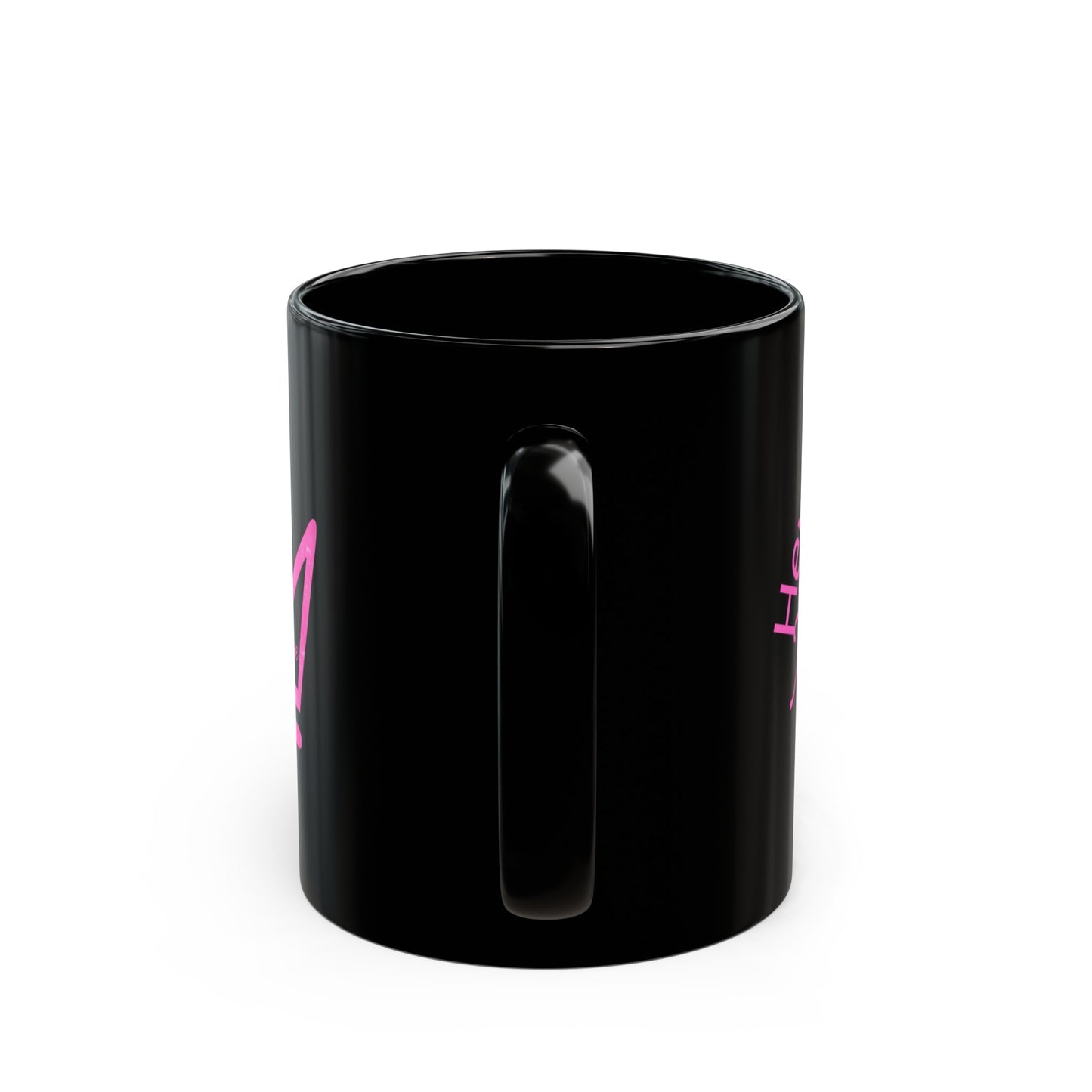 Best Mombee Black Mug (Pink)