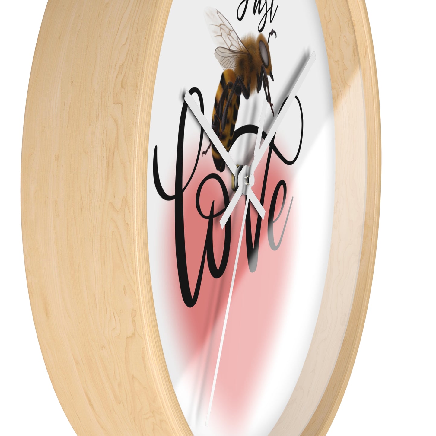 Hey Just Bee Love Wall Clock