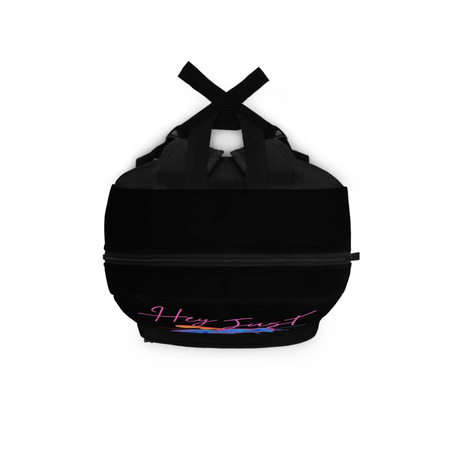 Hey Just Bee (Neon) Black Backpack