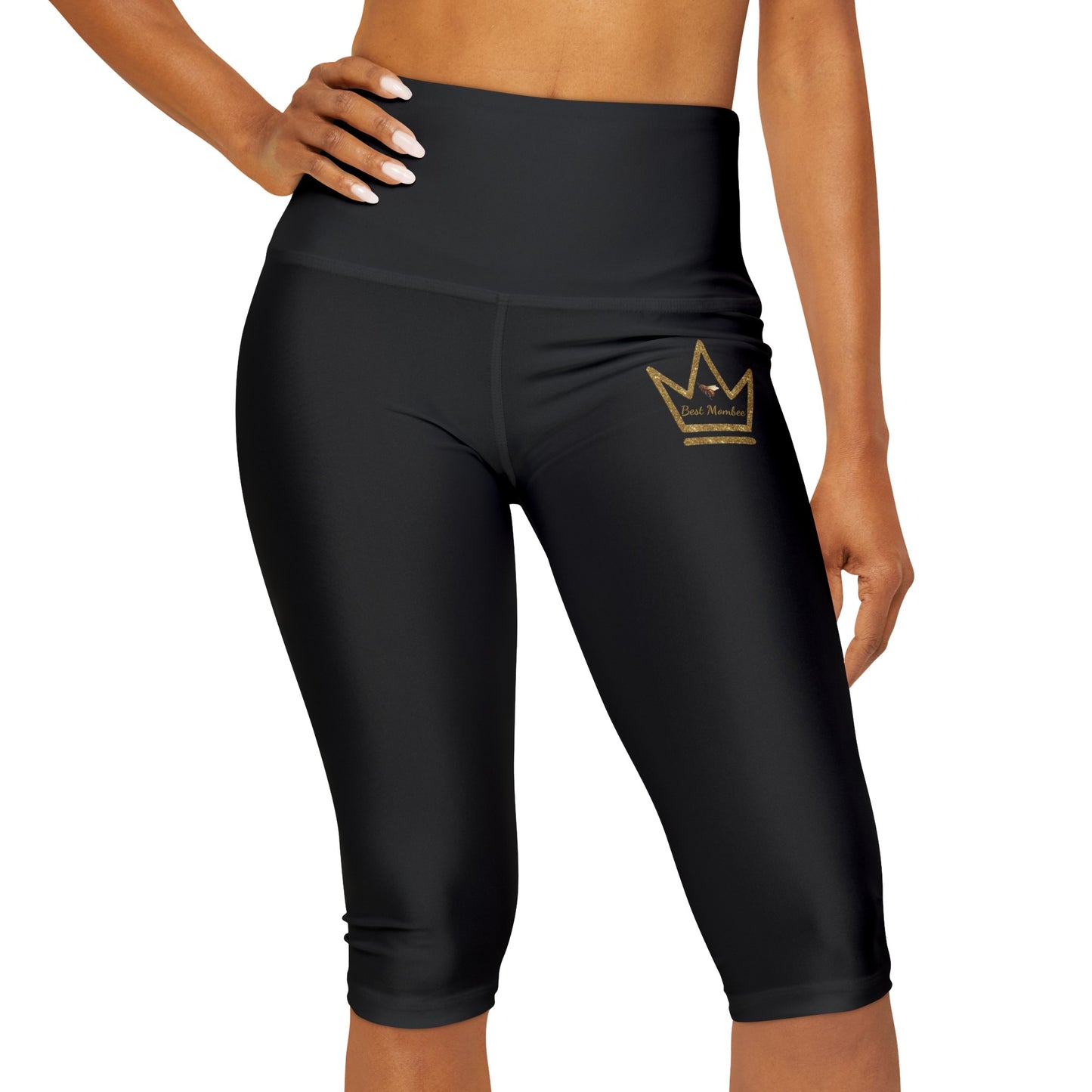 Best Mombee Yoga Capri Leggings (Gold)