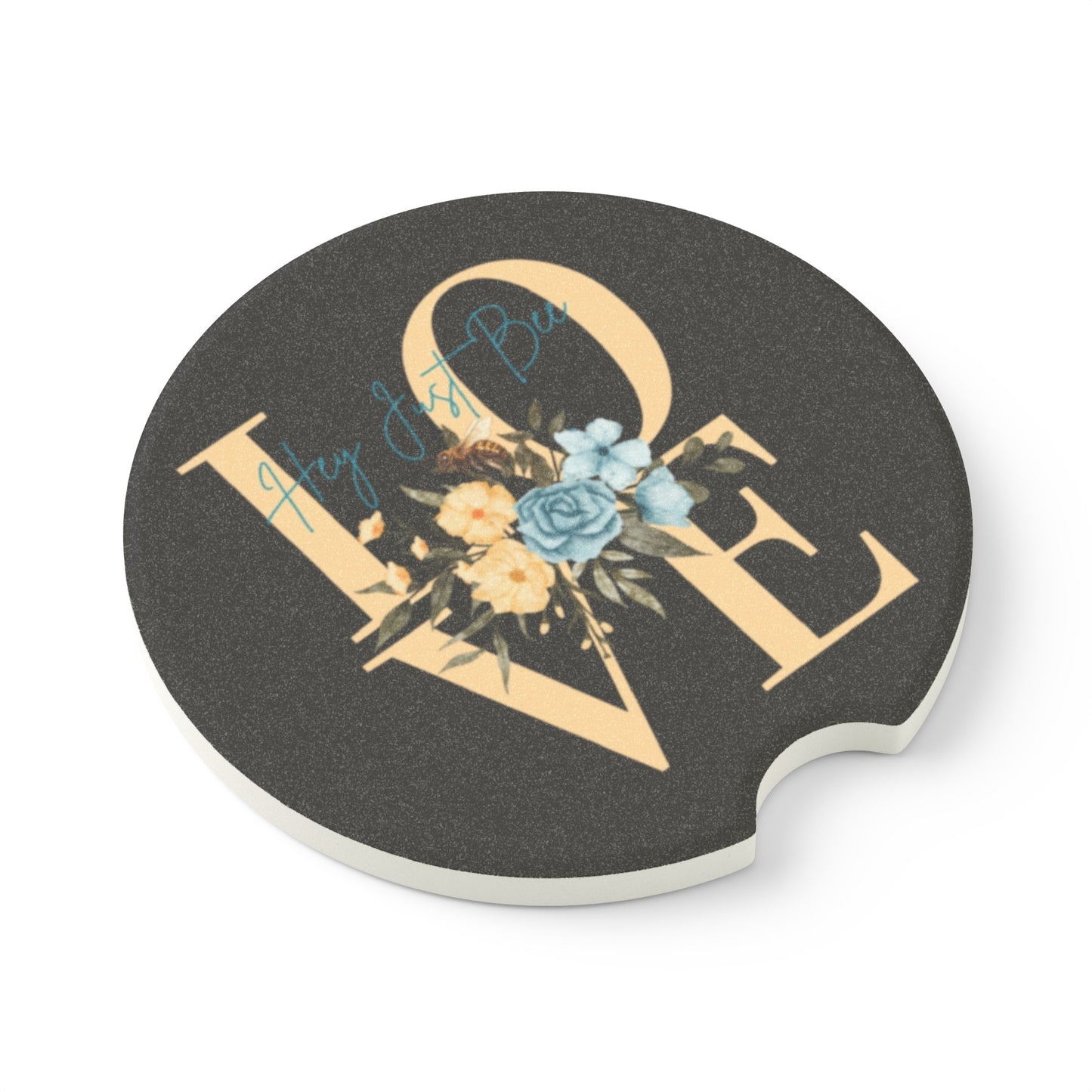 Hey Just Bee Love Soapstone Car Coaster