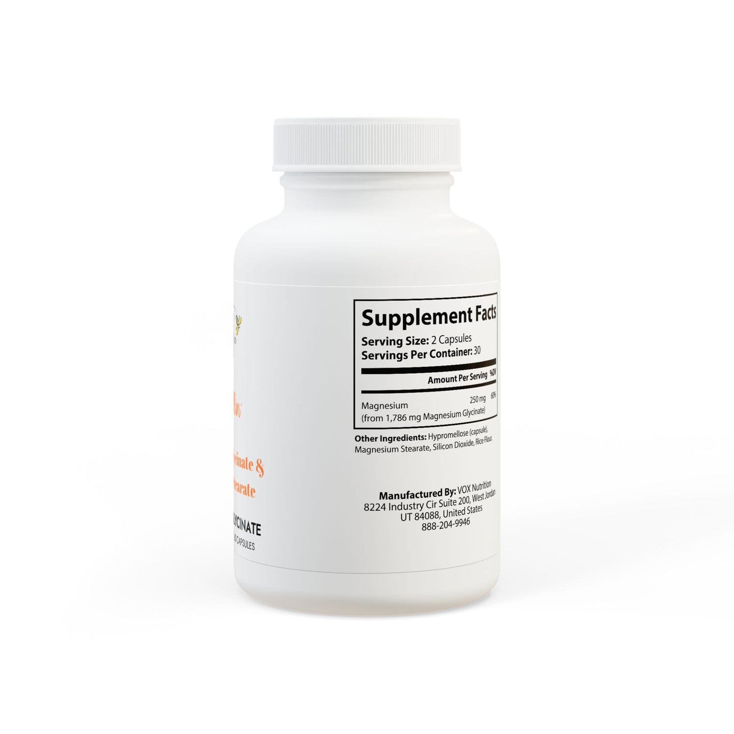 Bee Chillin' Magnesium Glycinate Supplement (60 Capsules)