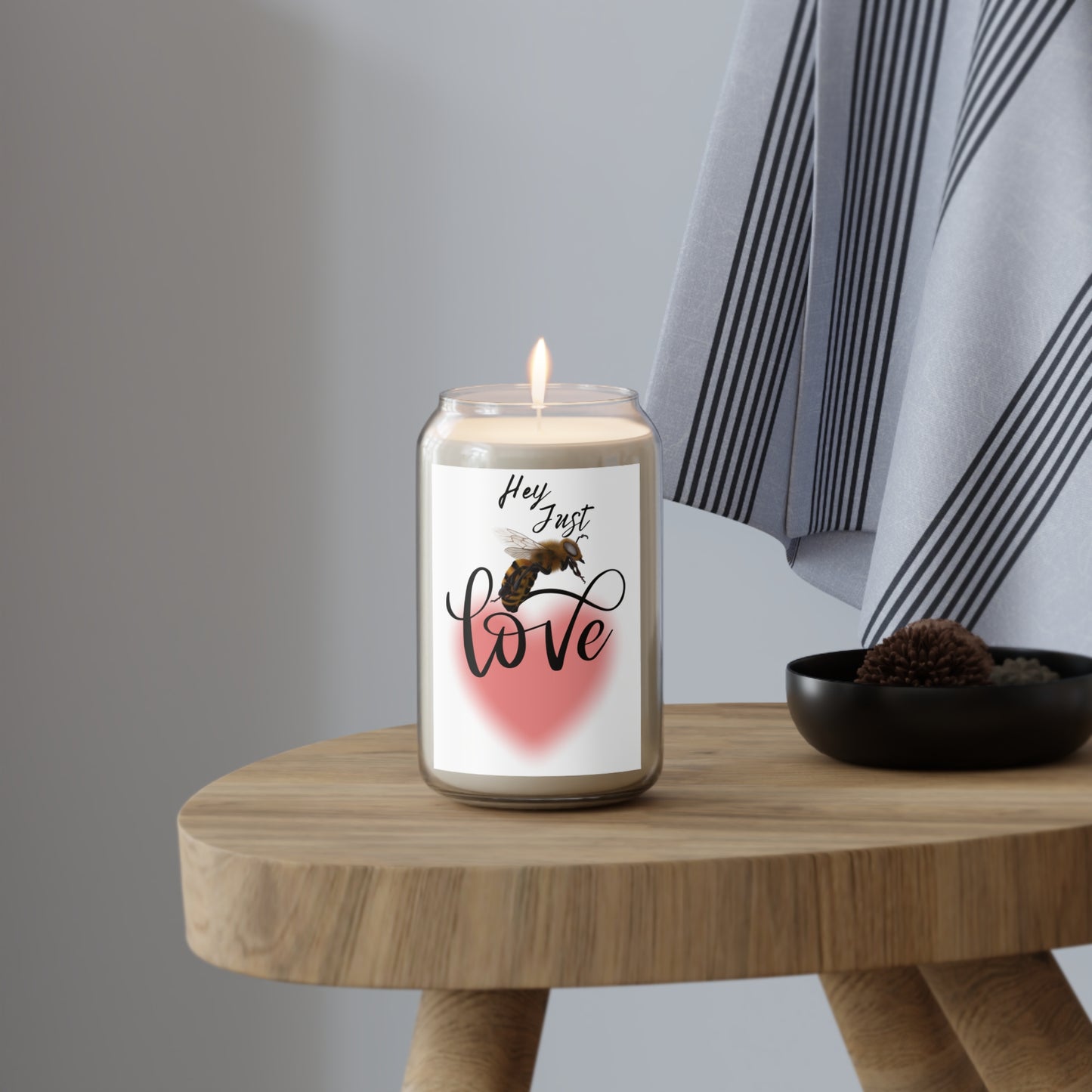 Hey Just Bee Love-Large Eco-Friendly Scented Candle, 13.75oz