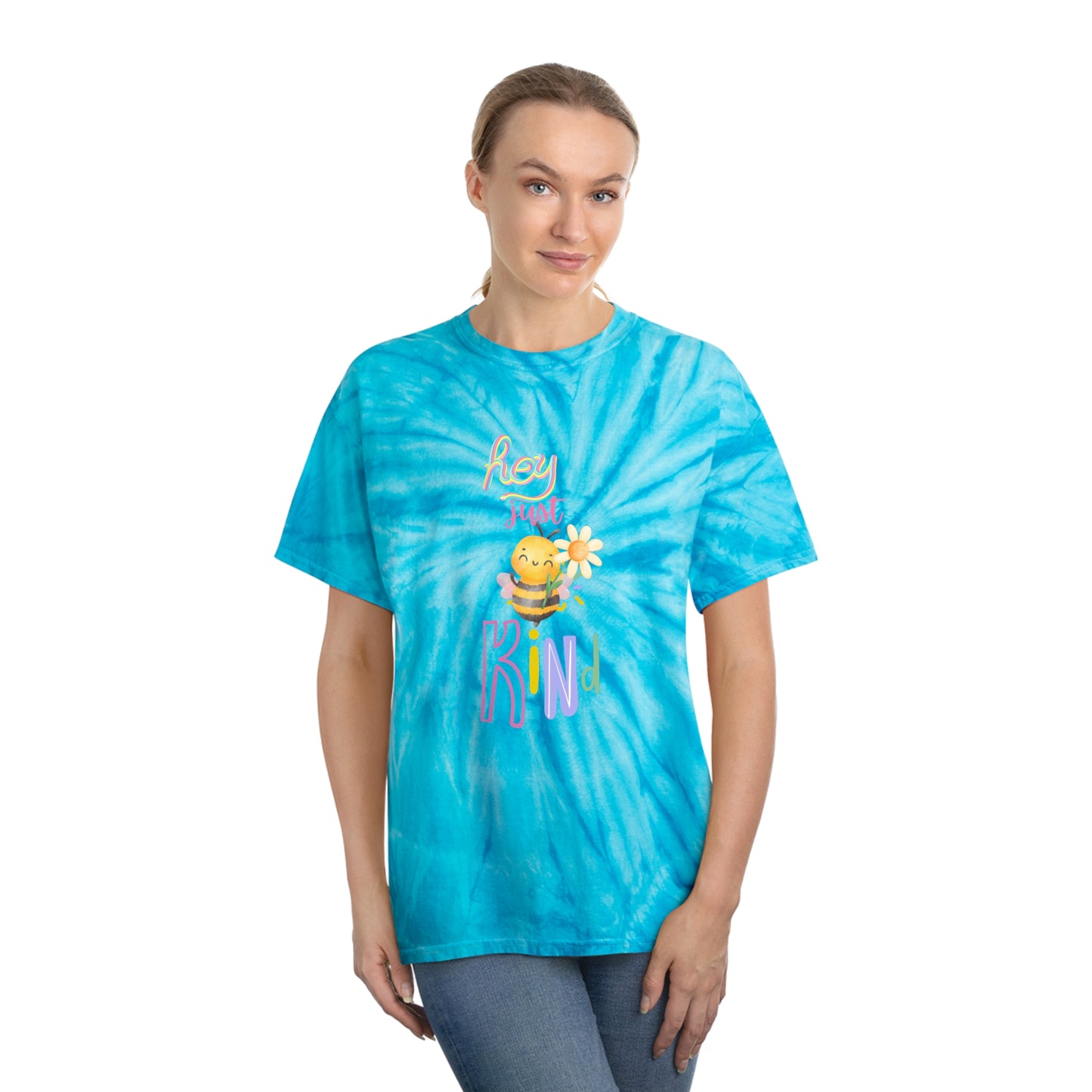 Hey Just Bee Kind Tie-Dye Tee, Cyclone