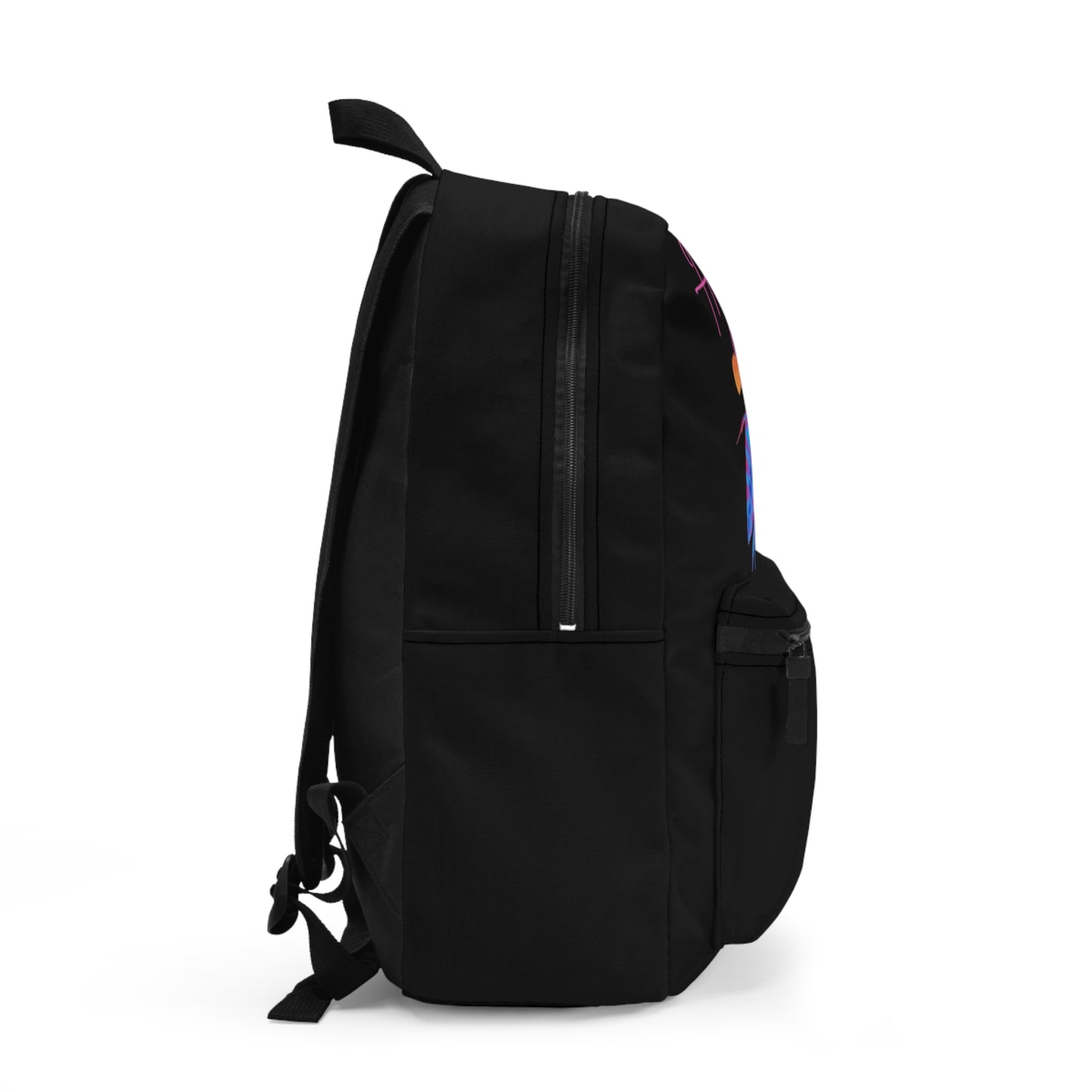 Hey Just Bee (Neon) Black Backpack