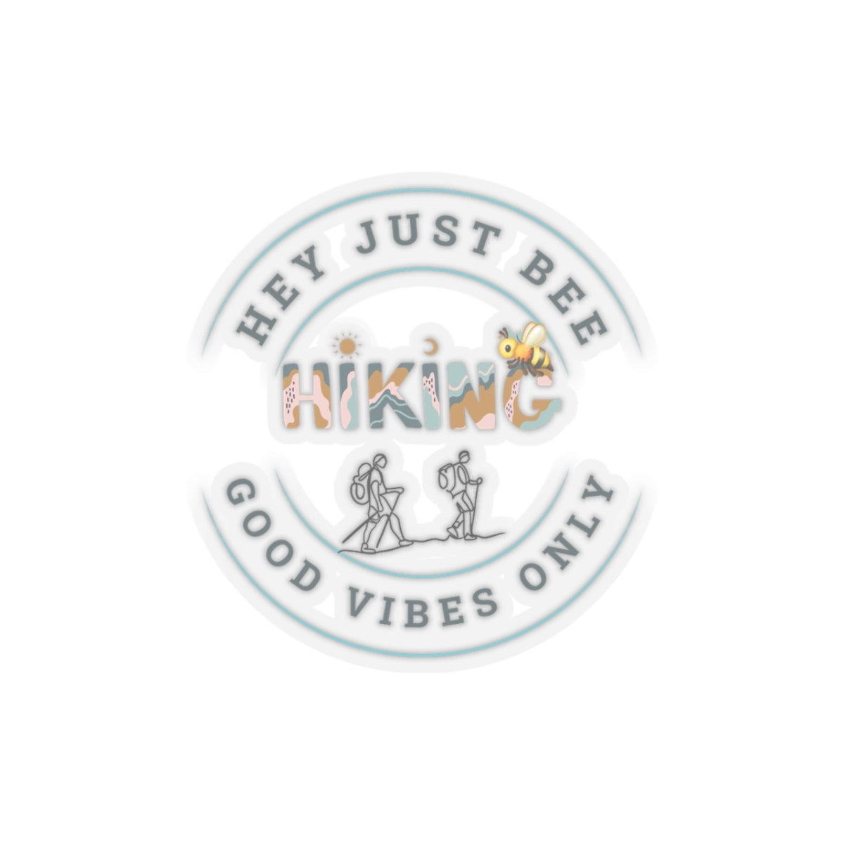 Hey Just Bee Hiking Kiss-Cut Vinyl Stickers