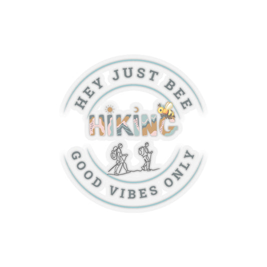 Hey Just Bee Hiking Kiss-Cut Vinyl Stickers