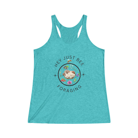 Hey Just Bee Foraging Women's Tri-Blend Racerback Tank