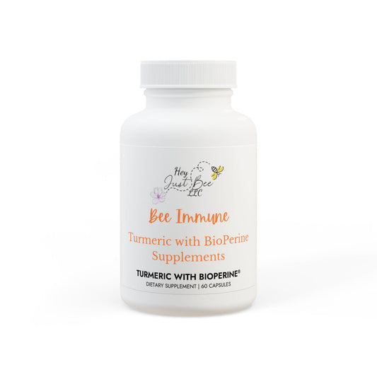 Bee Immune Turmeric with BioPerine® (Black Pepper Fruit Extract) Supplement (60 Capsules)