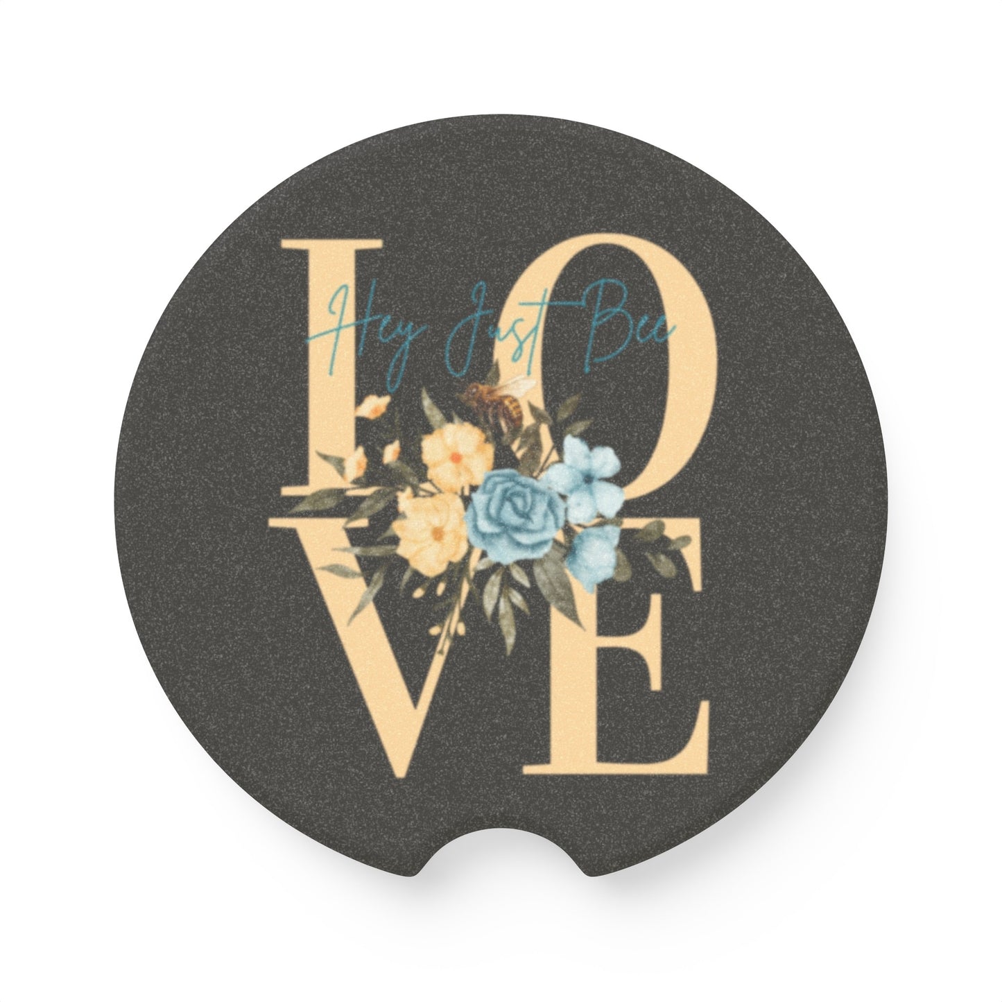 Hey Just Bee Love Soapstone Car Coaster