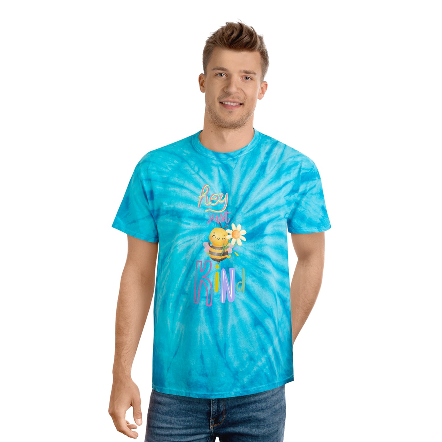 Hey Just Bee Kind Tie-Dye Tee, Cyclone