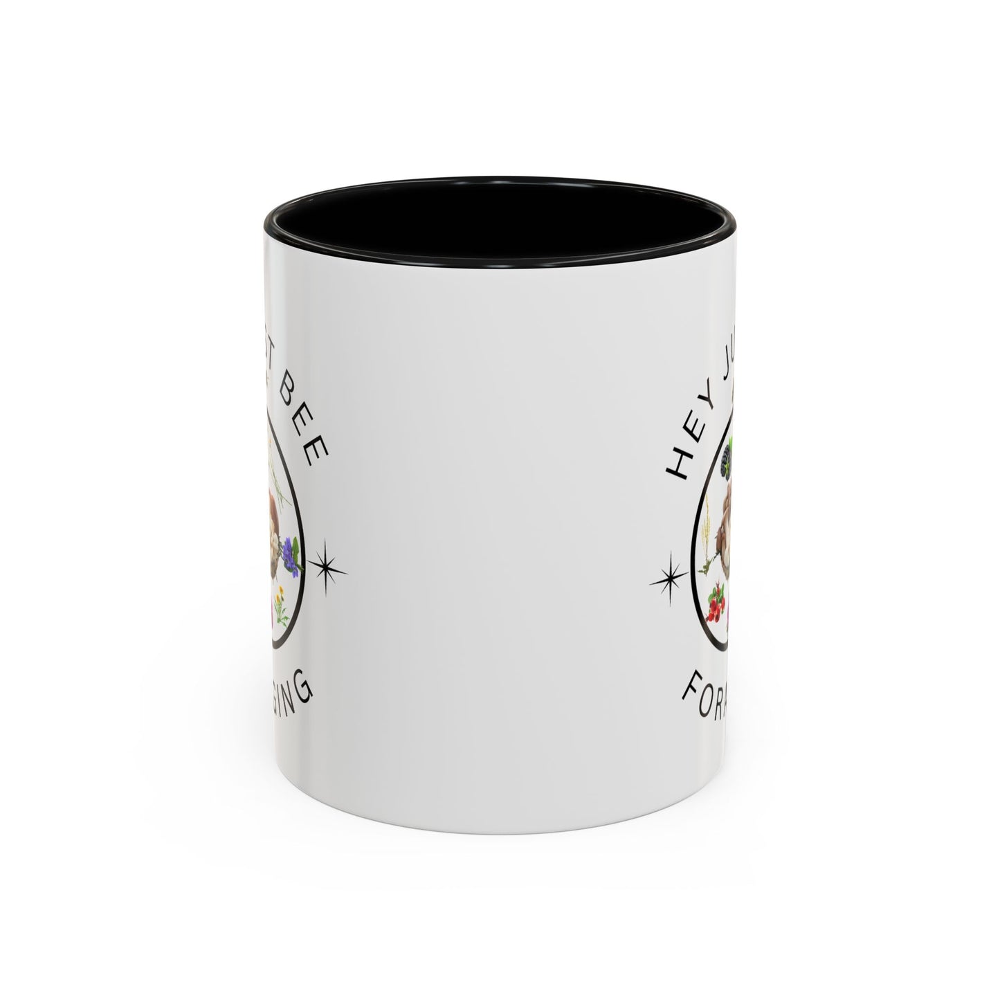 Hey Just Bee Foraging Two-Tone Coffee Mug, 11oz