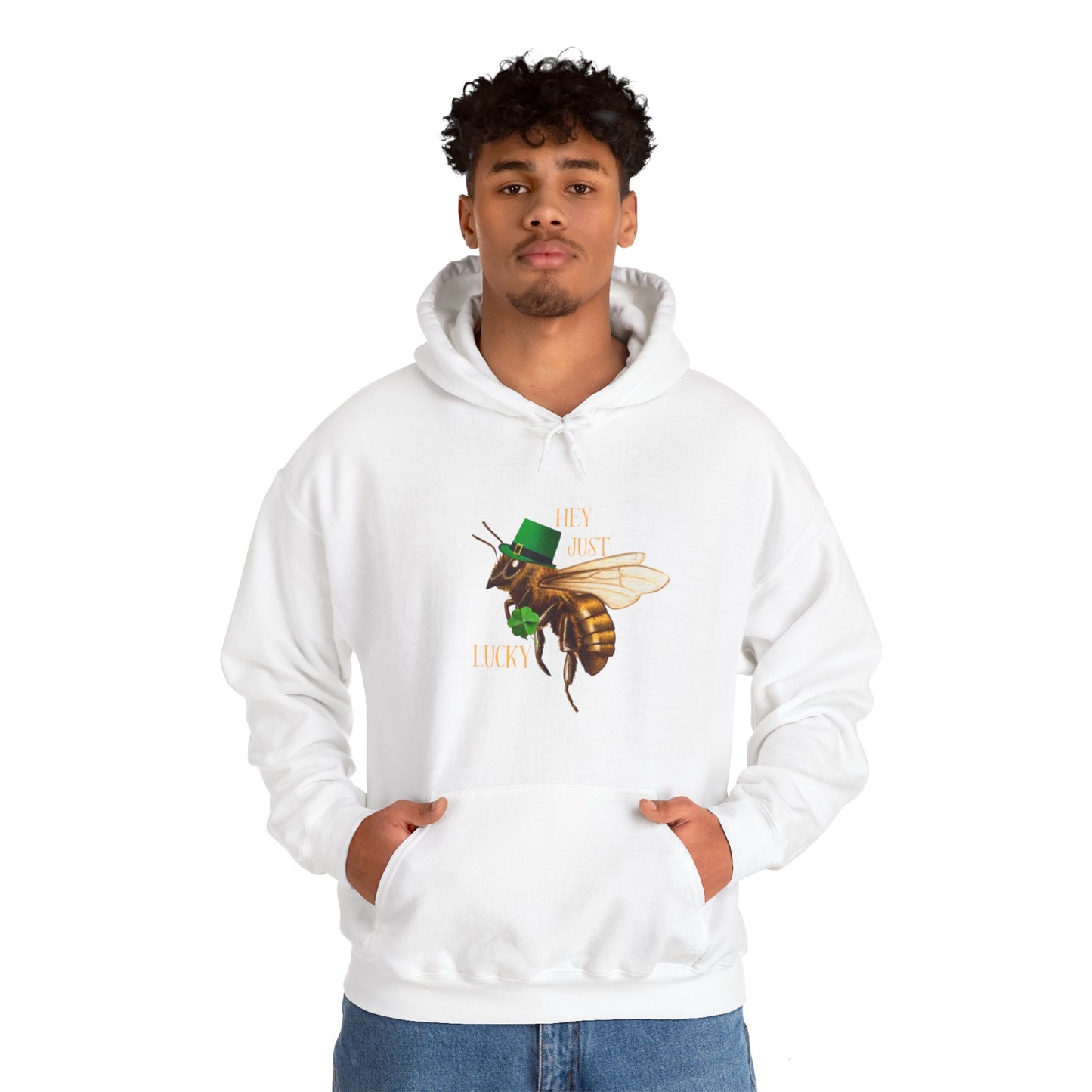 Hey Just Bee Lucky Couples Heavy Blend™ Hooded Sweatshirt